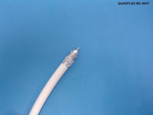 Liberty Cable QUADFLEX-BC-WHT White RG6 Bare Copper Quad Shielded RF Video 3.0 GHz cable
