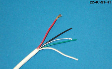 Liberty Cable 22-4C-ST-HT White HomeTrax Economy 22 AWG 4 stranded conductor security cable