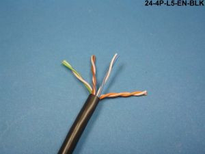 Liberty Cable 24-4P-L5-EN-BLK Black Category 5e U/UTP EN series 24 AWG 4 pair unshielded cable