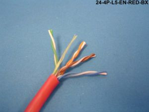 Liberty Cable 24-4P-L5-EN-RED-BX Red Category 5e U/UTP EN series 24 AWG 4 pair unshielded cable