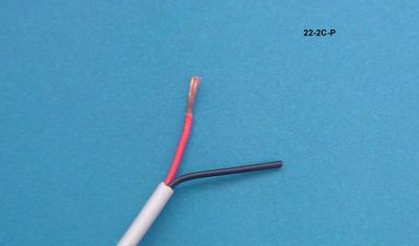 Liberty Cable 22-2C-P-WHT White Commercial grade general purpose 22 AWG 2 conductor plenum cable