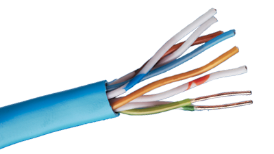 Liberty Cable 24-4P-L5-HT-BLU Blue HomeTrax Economy 24 AWG 4 pair U/UTP Category 5e cable