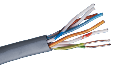 Liberty Cable 24-4P-L5-HT-GRY Grey HomeTrax Economy 24 AWG 4 pair U/UTP Category 5e cable