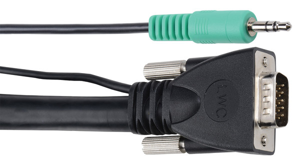 Liberty Cable E-VGAMAM-M-35 35 ft Premium Molded VGA with PC Stereo Audio cable