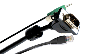 Liberty Cable E-MVGAANM-M-25 25 ft Micro VGA and Audio with Ethernet single cable solutions