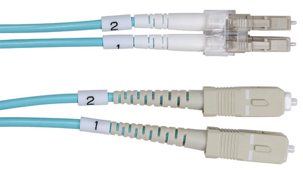 Liberty Cable DOM3NLCSC-005M 16.5 ft Stronger, Safer, Faster (SSF) Lifetime Fiber Optic Patch cable OM3 Laser Optimized Multimode LC-SC