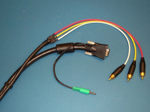 Liberty Cable E-2V2AC3-6 6 ft VGA and PC Audio with Triplex Audio/Video RCA combination cable