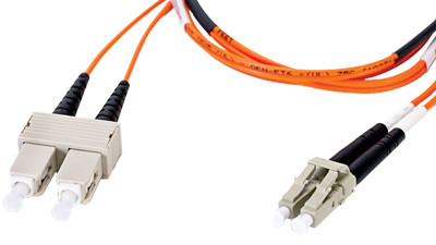 Liberty Cable DMM6LCSC-010M 32.8 ft Duplex Fiber Optic Patch cable OM1 Standard Multimode LC-SC