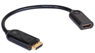 Liberty Cable E-DPM-HDF .75' Adapter Cable DisplayPort male to HDMI female 8 inches long