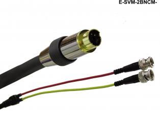 Liberty Cable E-SVM-2BNCF-6 6 ft Premium Molded S-Video Mini-Din to Y/C BNC female cable