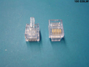 Liberty Cable 100 026LW Category 3 EZ-RJ25 plugs in a 50-pack