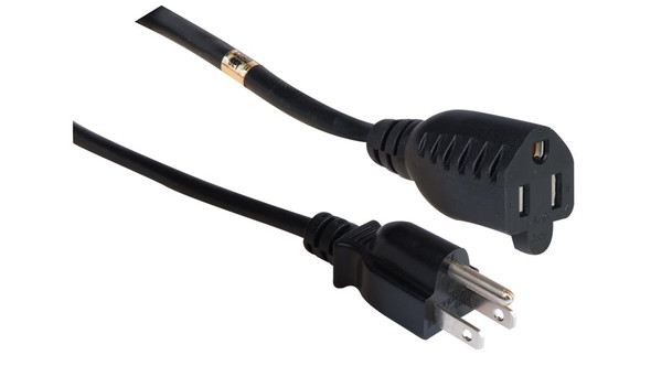 Liberty Cable P13A-15P-15R-15 15 ft Economy UL listed NEMA 5-15P to NEMA 5-15R 16 AWG 13 Amp Power Cords