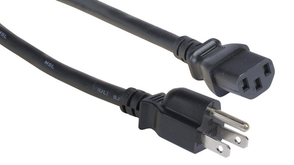 Liberty Cable P15A-15P-C13-03 3 ft Economy UL listed NEMA 5-15P to IEC 60320 C13 14 AWG 15 Amp Power Cords