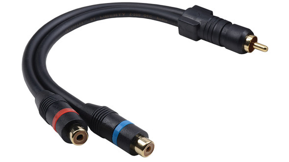 Liberty Cable Z200MF .75 ft Z200 Specialty Audio Splitter cable RCA male to 2 RCA female