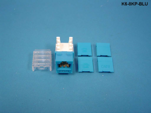 Liberty Cable K6-8KP-BL Keystone compatible Category 6 U/UTP 90 degree punch down inserts