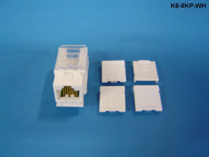 Liberty Cable K6-8KP-WH Keystone compatible Category 6 U/UTP 90 degree punch down inserts