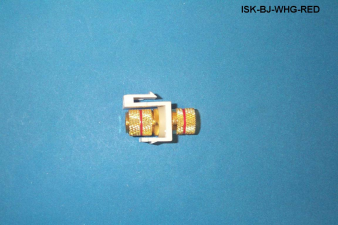 Liberty Cable ISK-BJ-WHG-RED Keystone compatible Speaker Banana inserts