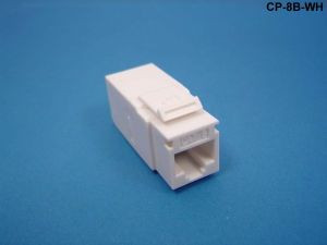 Liberty Cable CP-8B-WH Keystone style RJ45 in-line coupler for Category 6 U/UTP LAN