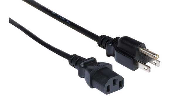 Liberty Cable P10A-15P-C13-03 3 ft Economy UL listed NEMA 5-15P to IEC 60320 C13 18 AWG 10 Amp Power Cords