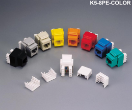Liberty Cable K5-8PE-GR Keystone compatible Category 5e U/UTP 90 degree punch down inserts