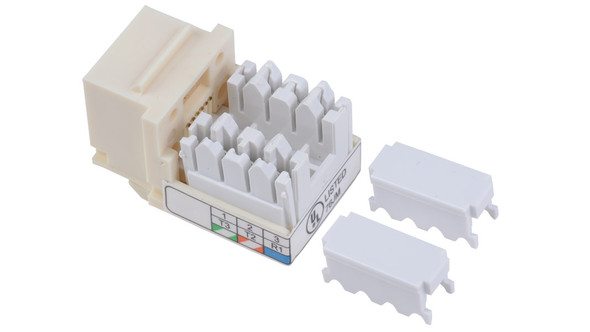 Liberty Cable KX-6-WH Keystone compatible Category 3 U/UTP 90 degree punch down inserts