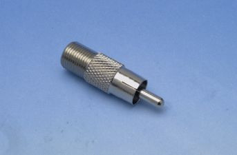 Liberty Cable 32-3102-BU Interseries Adapter F jack to RCA plug in-line format