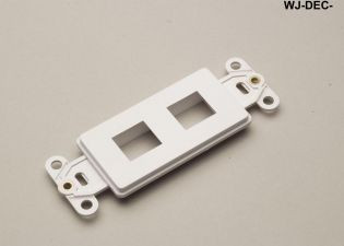 Liberty Cable WJ-DEC-WH Keystone Decorator Style 2-port faceplate insert