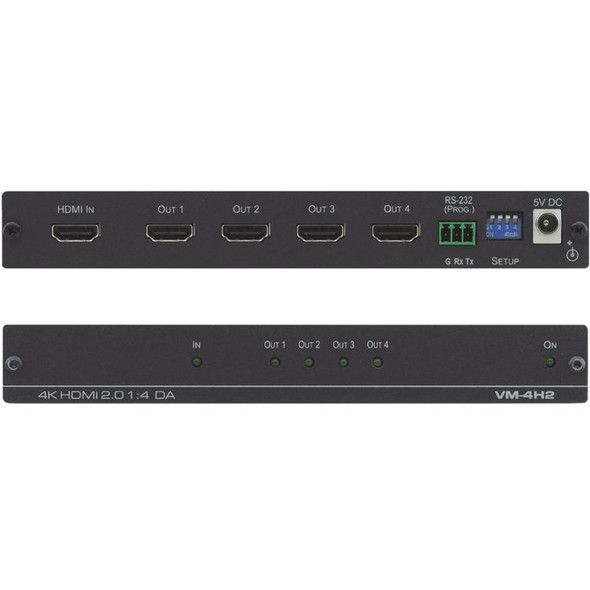Kramer VM-4H2 Kramer HDMI 2.0 4K 1x4 Distribution Amplifier with HDCP/EDID Support