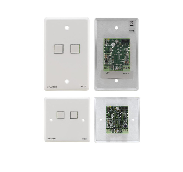 Kramer RC-2(W) 2 Button RS-232 Controller - White Wall Plate