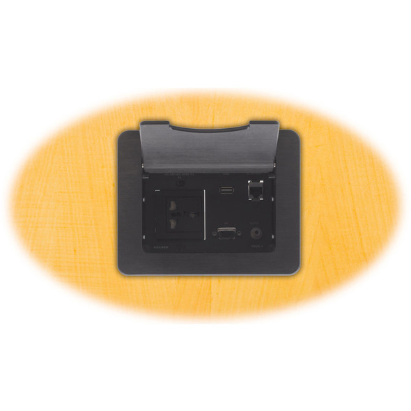 Kramer TBUS-3xl(B) Table Mount Modular Multi-Connection Solution (Black)