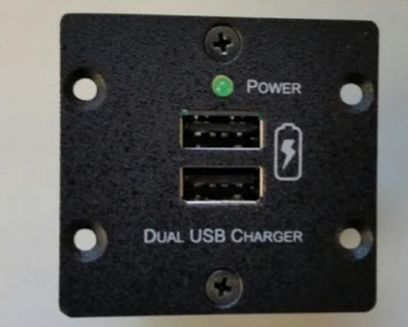 Kramer W-2UC(B) Wall Plate Double USB Charger - Black