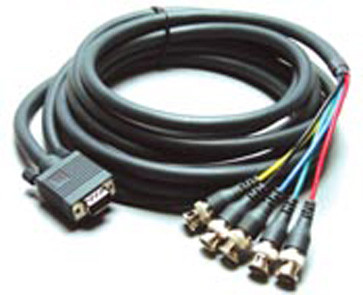 Kramer C-GM/5BM-75 15-Pin HD (M) to 5 BNC (M) Breakout Cable - 75 FT