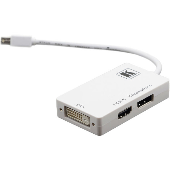 Kramer ADC-MDP/M2 Mini DisplayPort to DVI , HDMI or DisplayPort Adapter Cable (Not A DA, 1 Format at a Time)