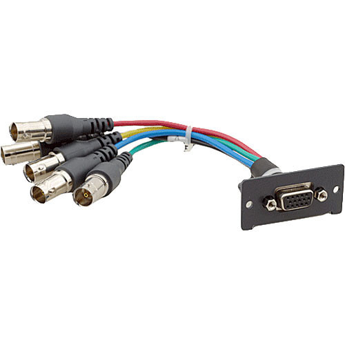 Kramer WX-F5B(G) Wall Plate Insert - XGA (HD-15) Female to 5x BNC Female (Grey)