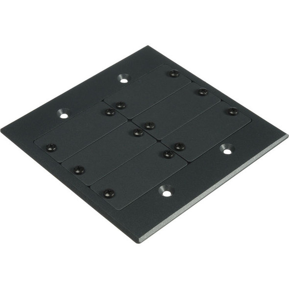 Kramer FRAME-2G(B) 2 Gang Frame - Holds 6 Wall Plate Inserts.- Black Wall Plate