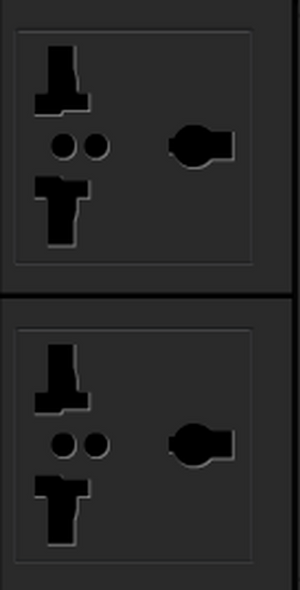 Kramer TS-2U TBUS Double Power Socket - Universal (For T1AF-26 & TIAF-44 Inner Frames)