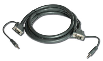 Kramer C-GMA/GMA-25 15-Pin (M) to 15-Pin (M) + 3.5mm Stereo Cable - 25 FT