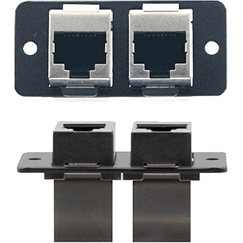 Kramer W4545(G) Wall Plate Double RJ-45 Pass Through - Gray Wall Plate