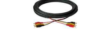 Kramer CP-3RVAM/3RVAM-35 Video/audio cable, 3 RCA (Yellow/Red/Black), plenum rated, molded connectors, 35ft
