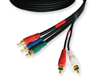 Kramer C-5RVAM/5RVAM-12 5 RCA (M) - 5 RCA (M) Cable (3 RG-59 for Component Video) Cable - 12 FT