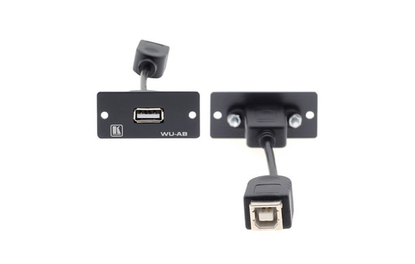 Kramer WU-AB(B) USB-A TO USB-B Insert - Black Wall Plate