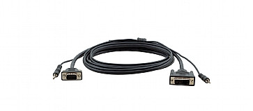 Kramer C-MDMA/MGMA-15 DVI-A (M) & 3.5mm (M) to 15-pin HD (M) & 3.5mm (M) - 15 FT