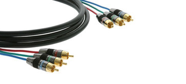 Kramer C-R3VM/R3VM-3 3 RCA (M) to 3 RCA (M) Cable (3 28 AWG Mini Coax for Component Video) - 3 FT
