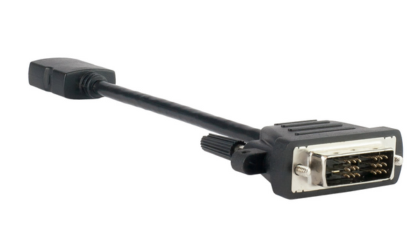 Adapter Cable DVI male to HDMI female 8 inches long