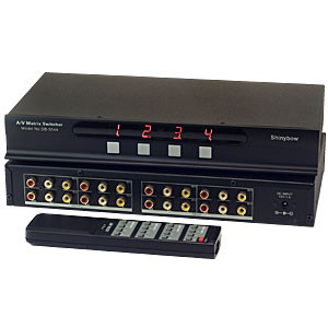 NTI mtx-4x4-cva Composite Video/Audio Matrix Switch: 4x4