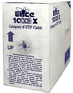 NTI cat6-bulk-gray-strnd CAT6 Stranded Unshielded Bulk Cable, 1000 ft, 24 AWG, 550 MHz, CM