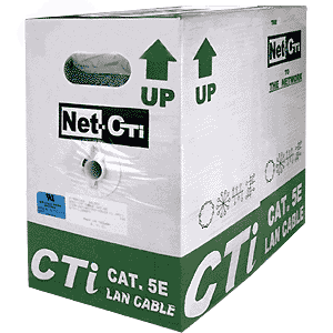 NTI cat5e-bulk-red CAT5e Solid Unshielded Bulk Cable, Red, 1000 feet