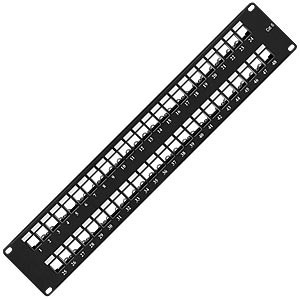 NTI pnl-ptch-mky6-48 48-Port High Density Modular Insert Patch Panel, 2RU
