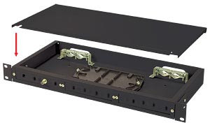 NTI fiber-boxrack-12 12-Port Fiber Optic Rack Mount Patch Panel Cabinet