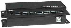 NTI usb2-hub-ind-7 7-Port Industrial USB 2.0 Hub, Self/Bus-Powered